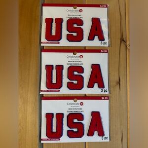 Varsity Letter Patches (USA) - all 3 (iron on)